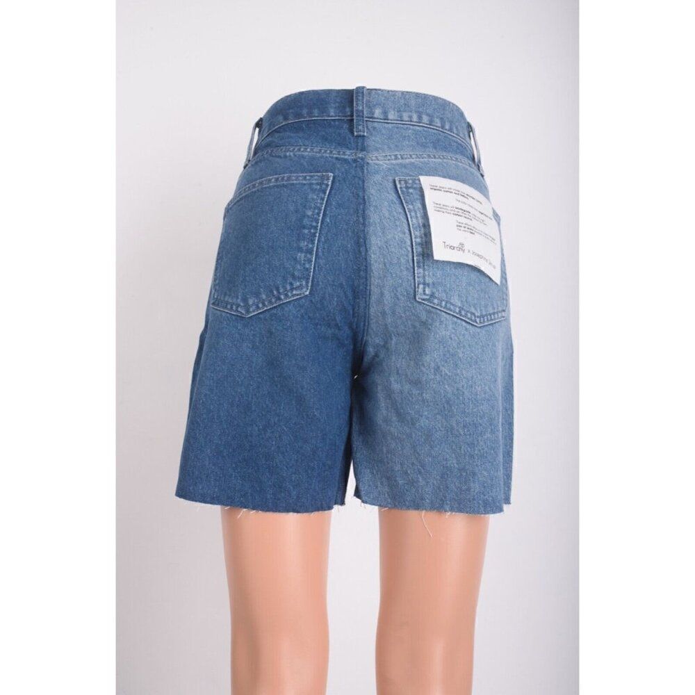 Triarchy Josephine Skriver Two Tone Denim Shorts Indigo XS EU 24 JSXT002 New - Picture 4 of 8